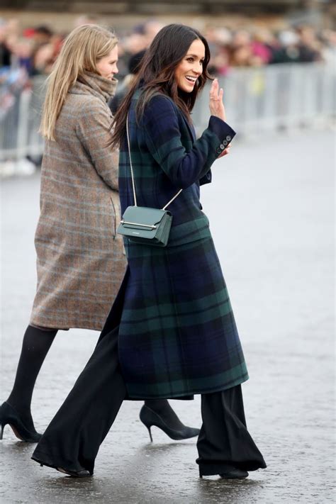 meghan markle coat tartan burberry|Meghan Markle Burberry tartan coat .